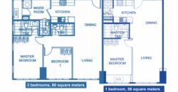 TWO adjacent units (2BR+1BR) with TWO parking in The Sandstone Portico by Alveo