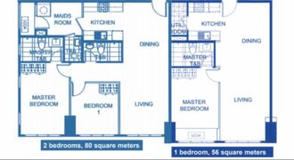 TWO adjacent units (2BR+1BR) with TWO parking in The Sandstone Portico by Alveo