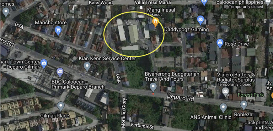 Gated Commercial Land with Office and Quarters, and Garage/Parking in Deparo, Caloocan