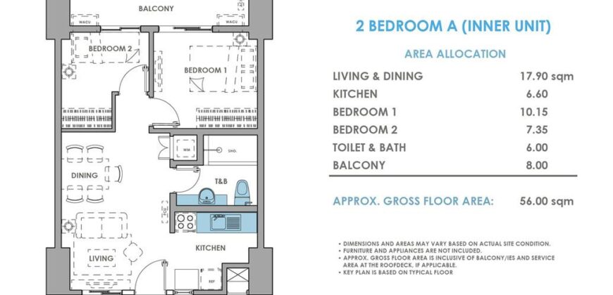 2BR in Brixton Place, Kapitolyo, Pasig City