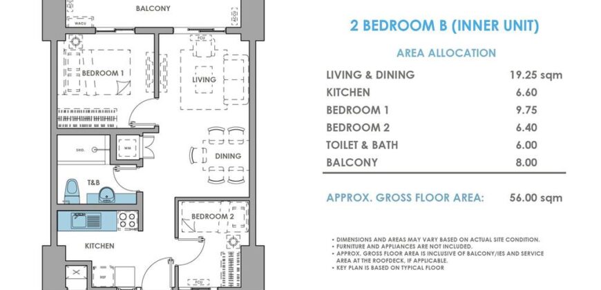 2BR in Brixton Place, Kapitolyo, Pasig City