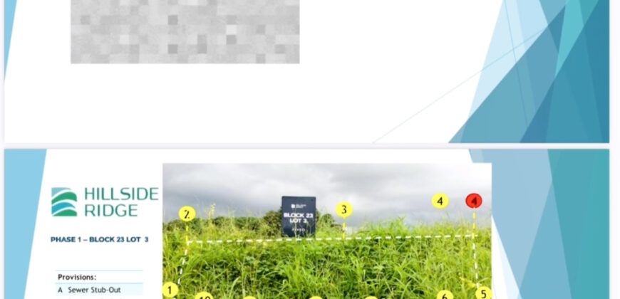 Single-Loaded Ridge Lot in Hillside Ridge Southmont