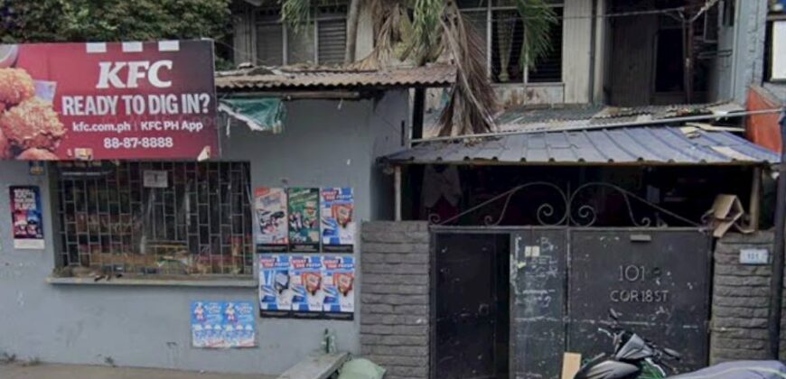 193 SQM Lot with Old Residential Structure at Broadway corner 18th St. Brgy. Kalusugan, New Manila, Quezon City
